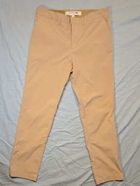 Lacoste Cream Tan Chino Slim Fit Casual Pants